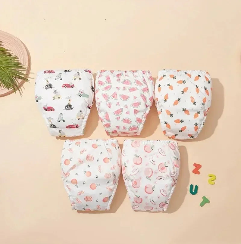 6 Layer Reusable Waterproof Cotton Baby Training Pants Infant Shorts Underwear Cloth Baby Diaper Nappies Panties Nappy Changing