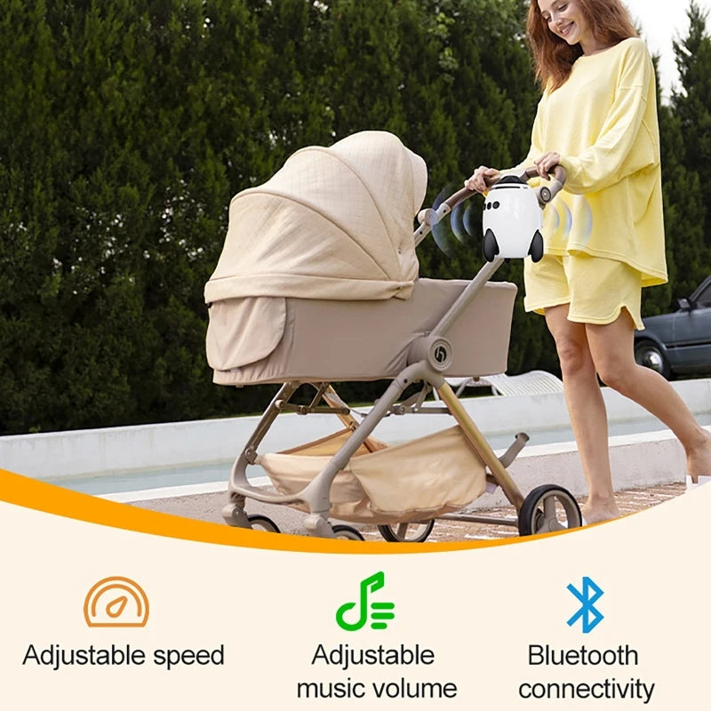 Baby Stroller Rocker Sound Machine Portable White Noise Sleep Aid Vibrating For Baby Soothing Natural Sounds Bluetooth Speaker