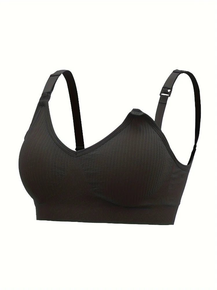 3PCS No Steel Ring with Sports Pad Bra Breastfeeding Non-sagging Vest-style Pregnant Women's Clothing Underwear Front Buckle