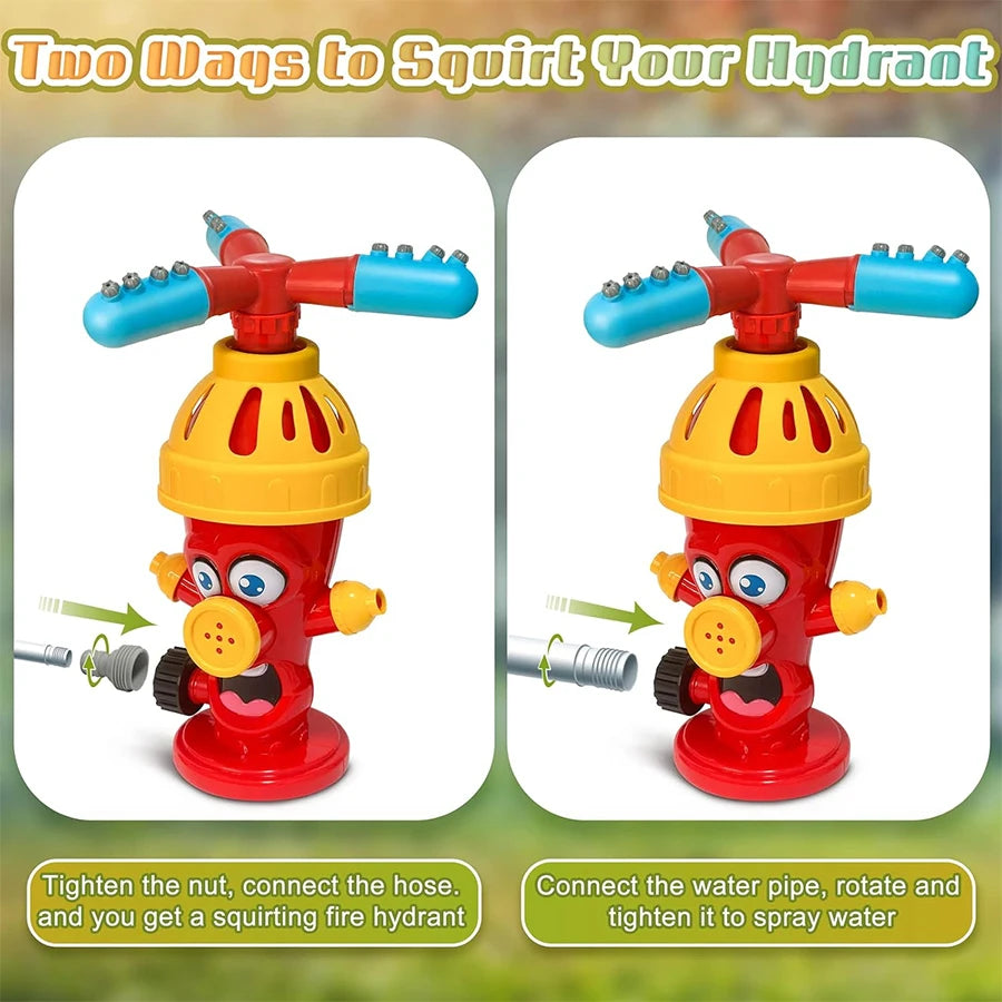 Fire Hydrant Water Spray Dog Toy Outdoor Dog Sprinkler Activated with Swivel Nozzle for Summer Outdoor Shower Dog Drinking Toy