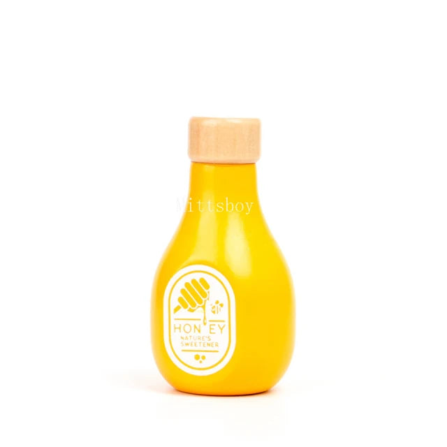 Montessori Wooden Kitchen Playset Condiment Bottles Educational Toy For Children Model 1Pcs