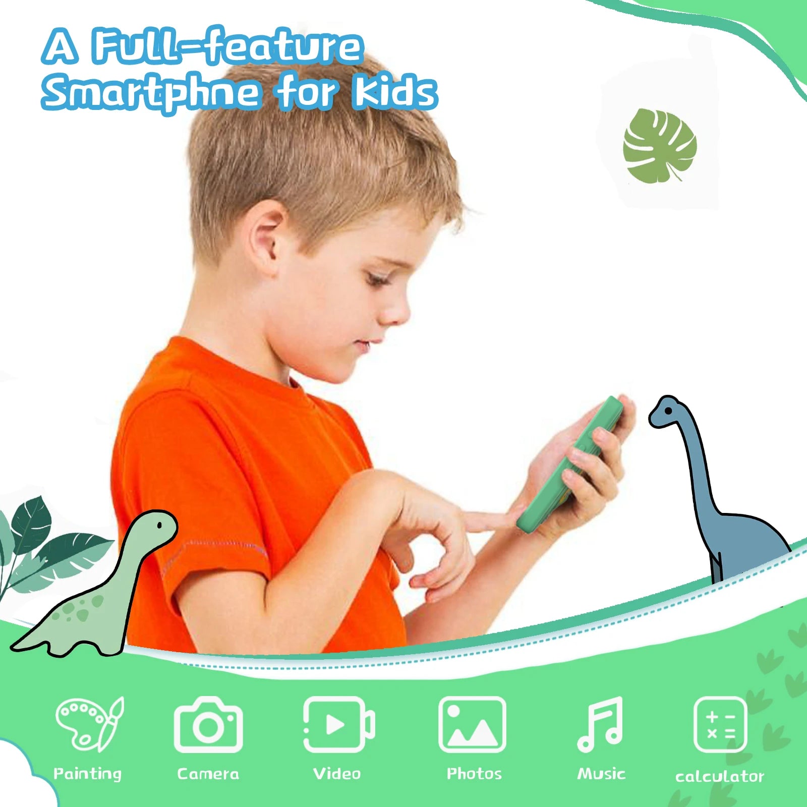 Kids Smart Phones - Educational Touch Screen Cell Phones for Children with Camera - Blue - Ages 3-12