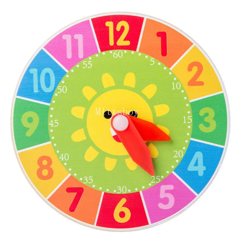 Baby Montessori Wooden Busy Board Educational Toy For Children Guinea Pig Dinosaur Clock Pattern GP01