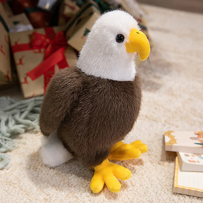 Hot Lifelike American Eagle Owl Plush Toy Soft Stuffed Animal RealLife Bird Doll Home Decor Kids Children Boys Birthday Gift