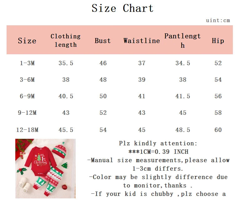 3Pcs Baby Boy Christmas Set Christmas Tree Printed Long Sleeve Bodysuit+Long Sleeve+Hat Set 0-18 Months Baby Boy Festival Set