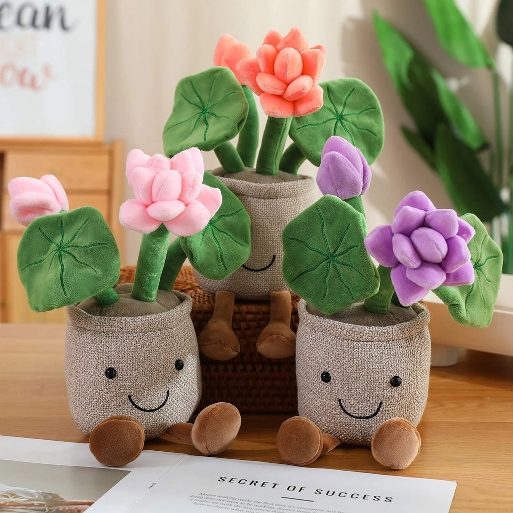 Lifelike Tulip Succulent Plants Plush Stuffed Bookshelf Decor Cake Toy Soft Doll Pendant Kawaii Pillow for Girls Birthday Gifts
