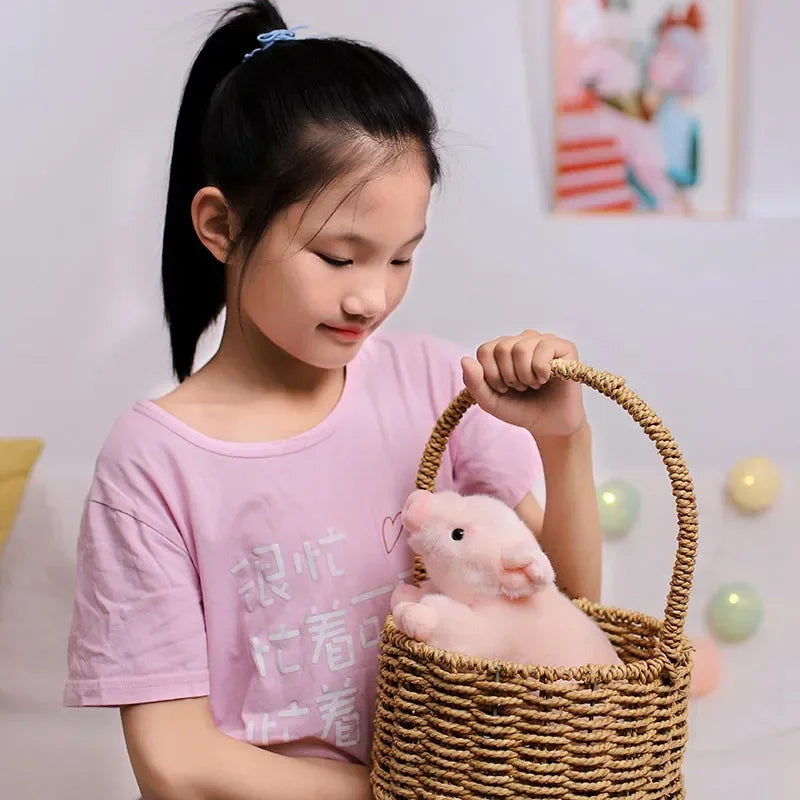 Lifelike Pig Plush Toy Soft Stuffed Animal Simulation Piggy Doll Cute Birthday Gift for Girls And Boys