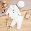 Baby boy wash dress set, fake vest with two long sleeves, suitable for wearing in autumn and winter seasons