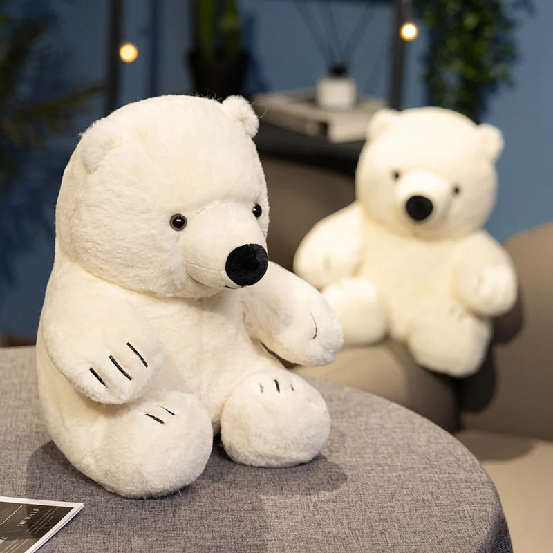 Hot 30cm Imitation White Bear Plush Toys Soft Catoon Stuffed Dolls Kawaii Animals Plush Toys Girls Boys Companion Sleeping Toys