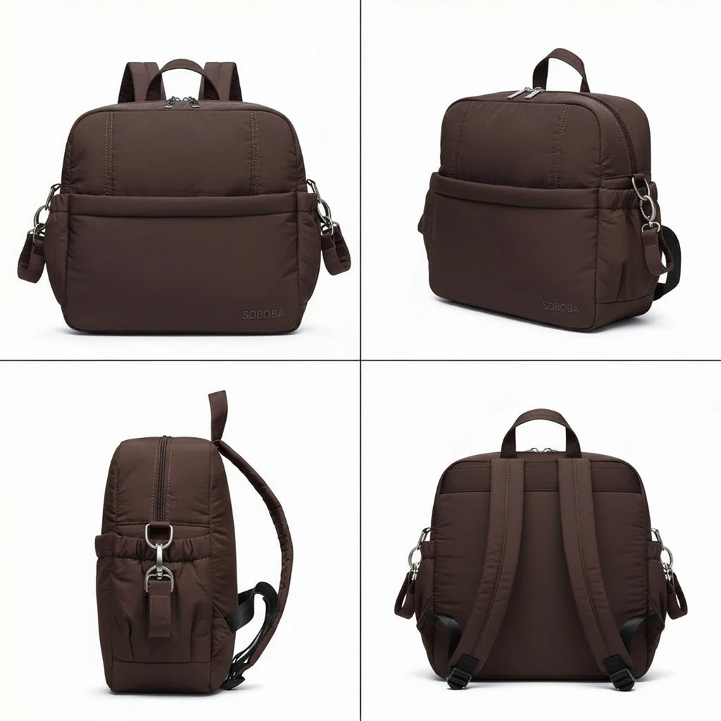 Soboba Large Capacity Diaper Backpack Multi-functional Nappy Changing Bag for Newborns Travel-Friendly Parenting Essentials