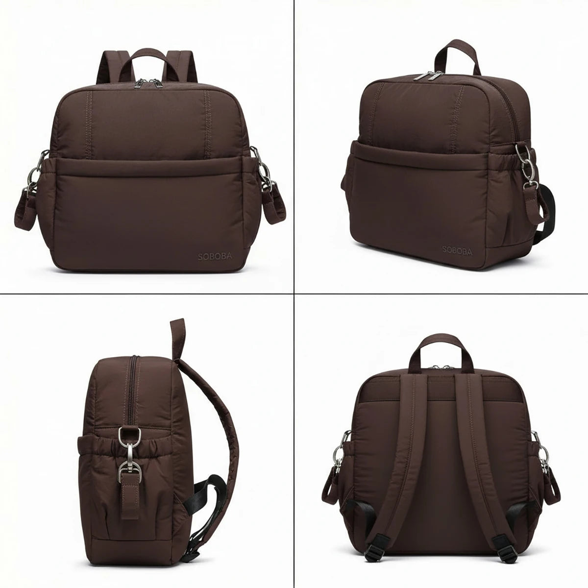Soboba Large Capacity Diaper Backpack Multi-functional Nappy Changing Bag for Newborns Travel-Friendly Parenting Essentials