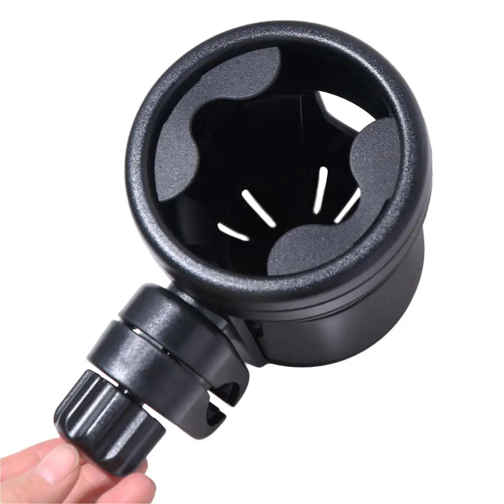Portable Rotating 2 in 1 Stroller Cup Holder Non-slip Universal Mount Stroller Bottle Rack Black Trolley Drinks Holder Pushchair