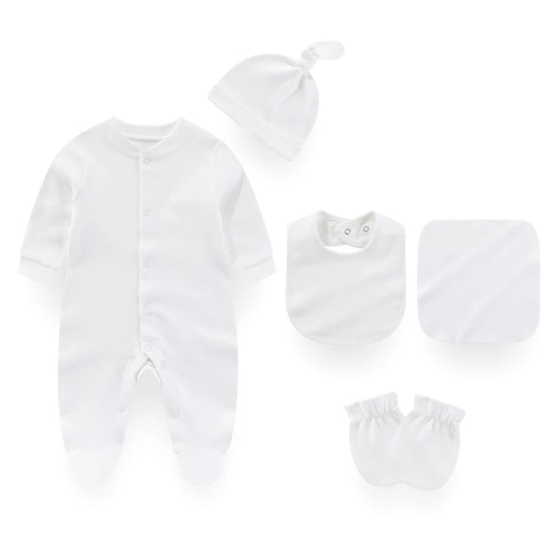 Carter's 7-Packs Newborn Unisex Cotton Clothing Set Rompers Bibs Hats Burp Cloths Gloves