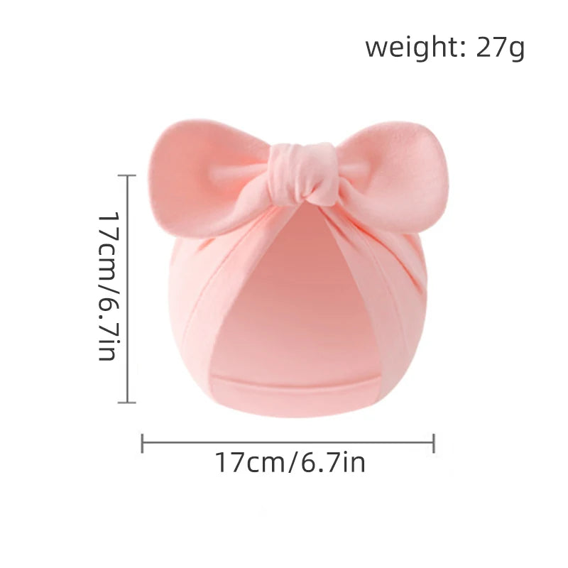 3Pcs Print Bow Baby Turban Cap 0-10Month Newborn Elastic Headscarf Beanie Soft Cotton Infant Indian Hat Kids Hair Accessories