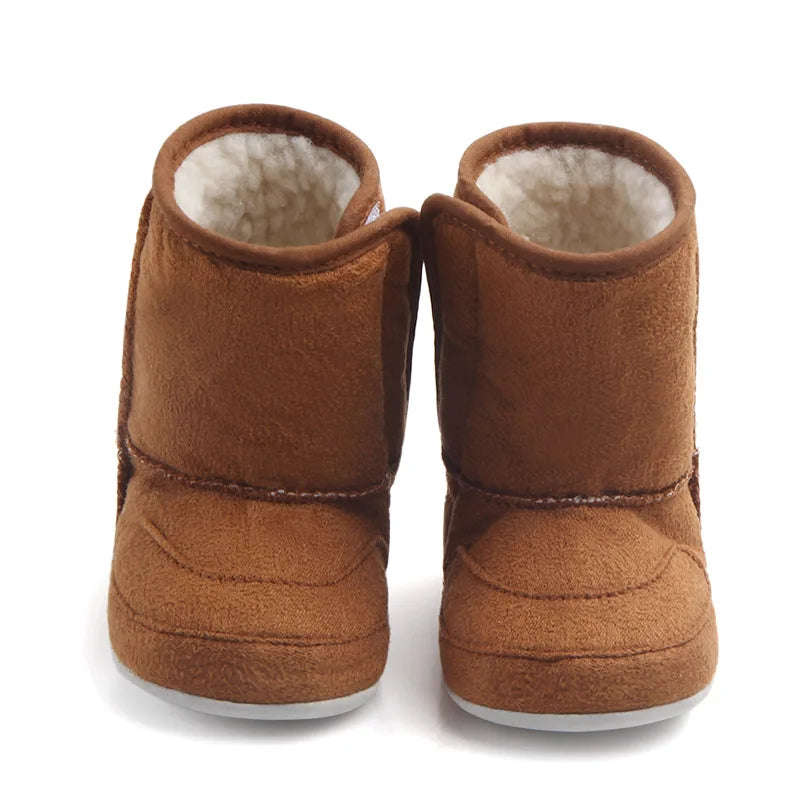 Baby Girl Boy Snow Booties Winter Solid Six Colors Warm Plush Soft Sole Non-slip High Quality Toddler Shoes First Walkers MJ0407