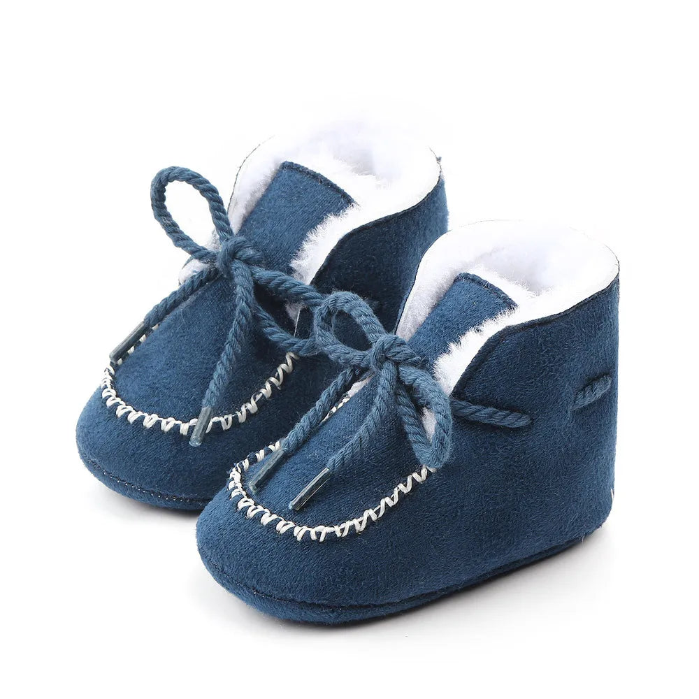 Winter Baby Girls and Boys Thick Warm Plush Fur Booties Fashion Design Soft Soled Comfortable High Quality Prewalker Shoes D2245