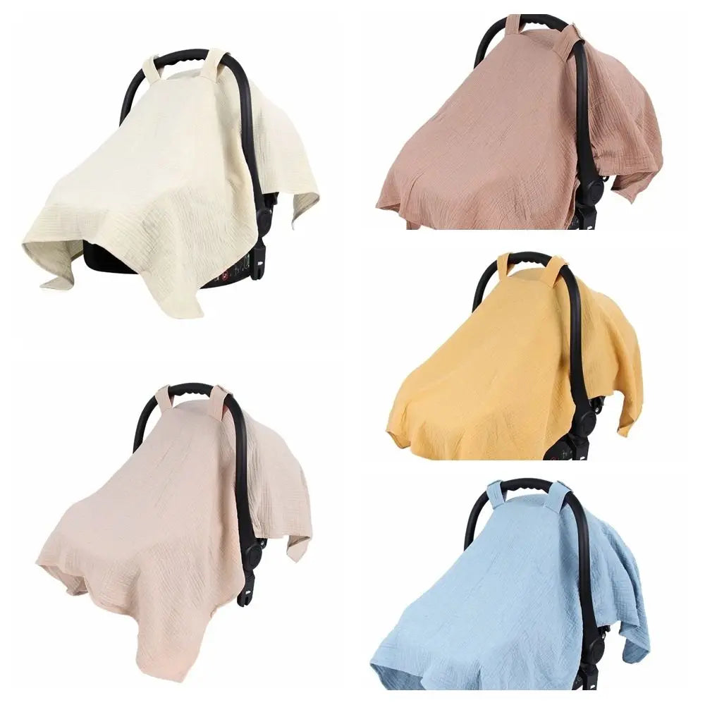 Cotton Stroller Cover Sunshade Gauze Baby Safety Seat Cover Carriage Full Cover Baby Stroller Accessories Baby Basket Cover