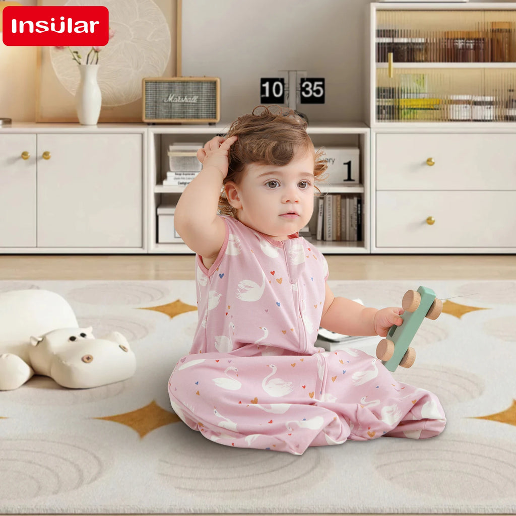 Sleeveless Vest Baby Sleeping Bag Cotton Thin Breathable Pajamas Anti-Kicking Cocoon for Newborn Envelope Sleep Sack Bedding