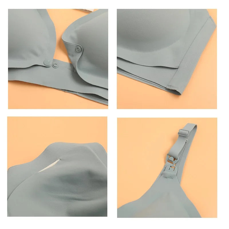 Comfortable Seamless Breast Feeding Bra Wire Free Nursing Bra Front Opening Maternity Special Breastfeeding Underwear Breathable