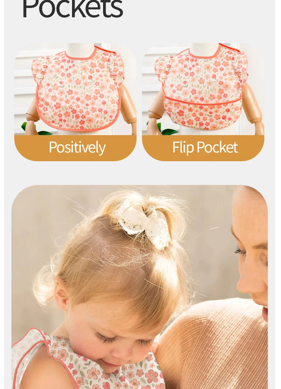 2Pcs/Set Waterproof Baby Bibs,Lively and Adorable Shoulder Design Sleeveless Smock Feeding Bib Apron