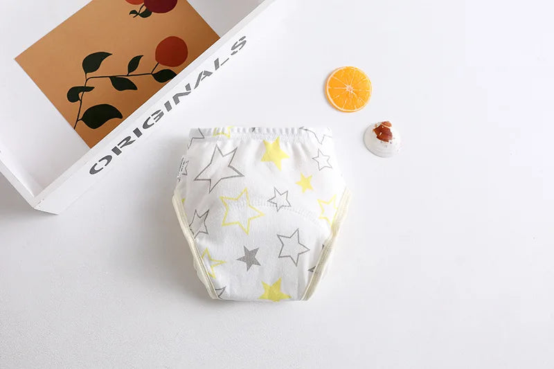 Cotton Baby Training Pant Reusable Gauze Diaper Waterproof Cloth Diaper Baby Study Pants Washable Nappies Diapering