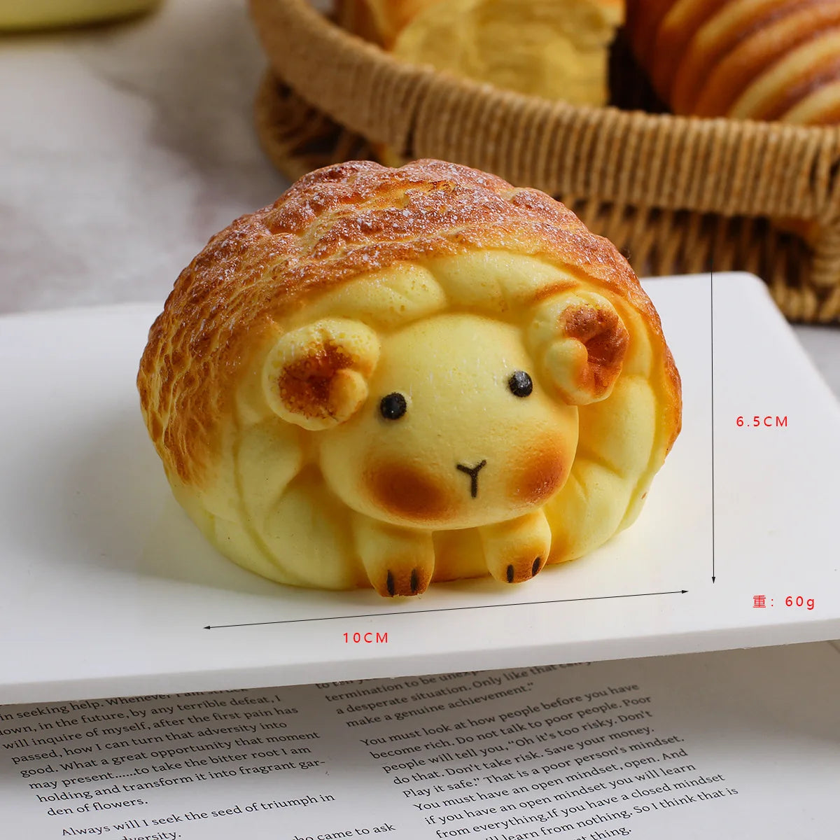 Kawaii Cartoon Animal Bread Squishy Slow Rising Squeeze Toy, Simulated Croissant Bun Fidget Toy Soft Stress Relief Toy Gift