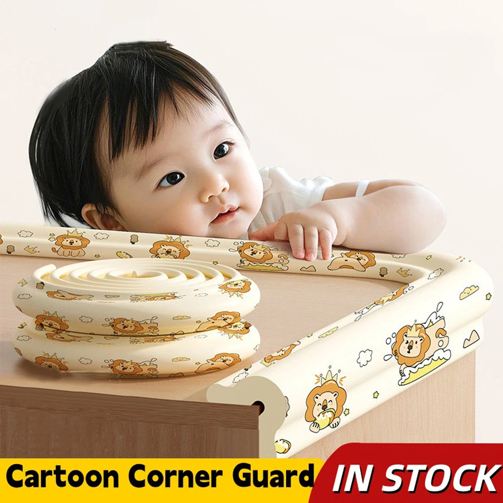 5PCS Baby Safety Protection Strip Cartoon Animal Foam Children Bumper Strips Kids Furniture Table Edge Guards Corner Protector