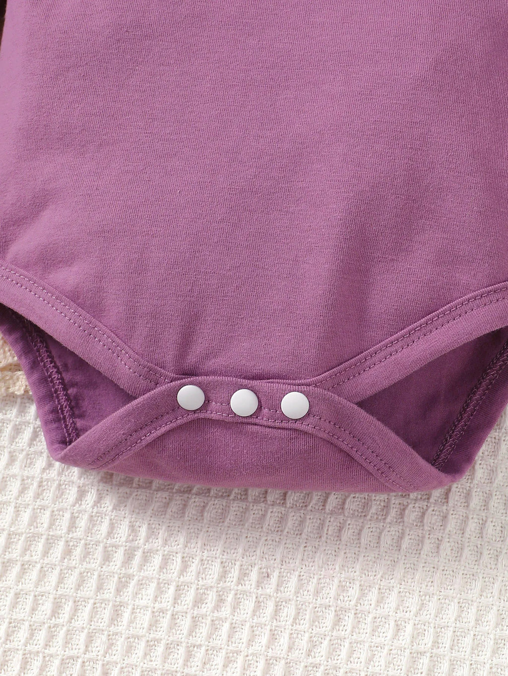 Newborn Girl Baby Set Purple Flared Sleeve Bodysuit + Flower Backband Pant for 0-24 Months Old Female Baby Spring & Autumn Set