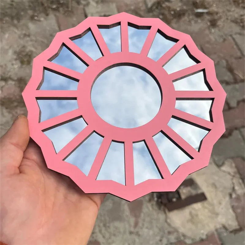Divine Feminine 3D Mirror - Handmade Wood & Acrylic Wall Decor.
