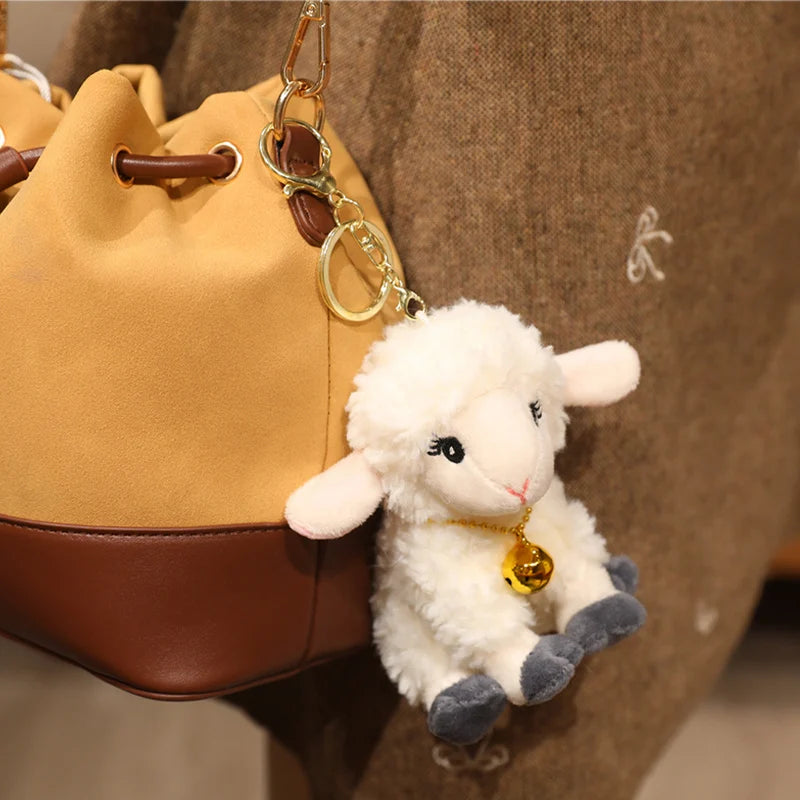2026 Adorable Bell Sheep Stuffed Plush Toys Accompany Sheep Stuffed Animals Soft Collectible Kids Fans Birthday Xmas Toys Gift