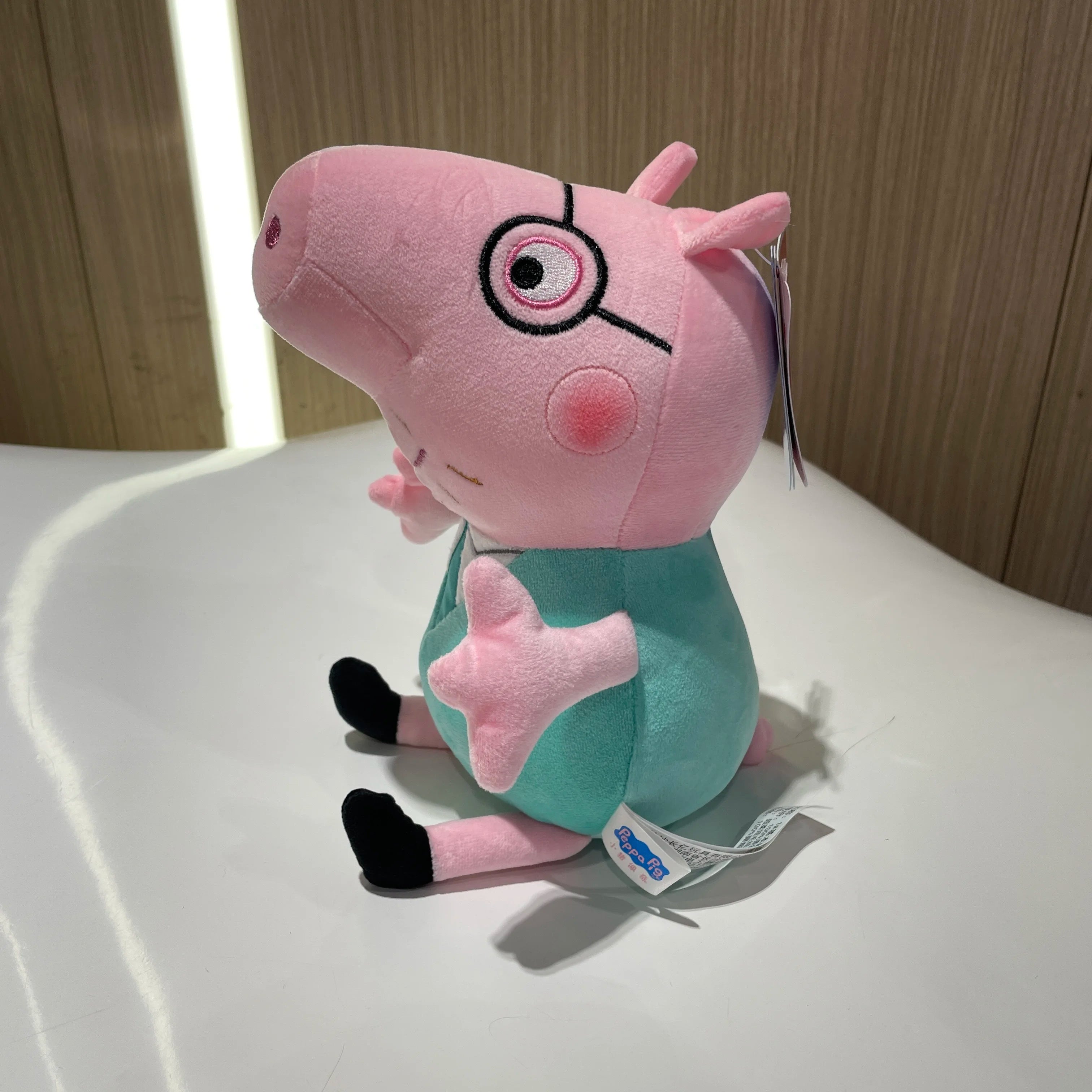 4pcs/set Genuine Peppa Pig 19cm Peppa George 30cm 12'' Mummy Daddy family set Plush Toy Birthday Christmas gift Children Toy