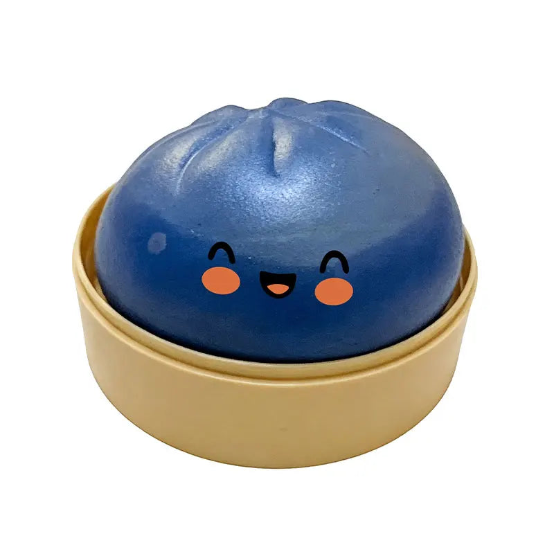 Cute Bao Bun Dumpling Squishy Slime Stress Relief Toys Non-Stick Clear Glitter Slime Stress Ball Fidget Toy for Kids Party Favor