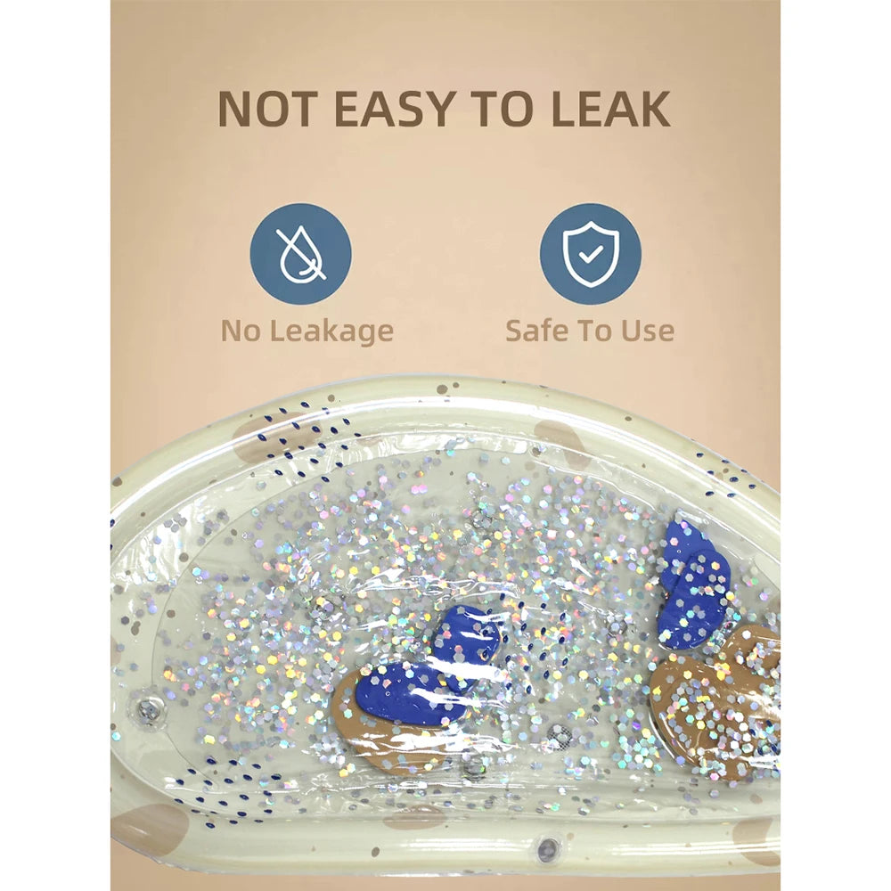 LED Light Up Baby Water Play Mat Inflatable Sensory Water Mat for Infants Toddlers Tummy Time Playmat