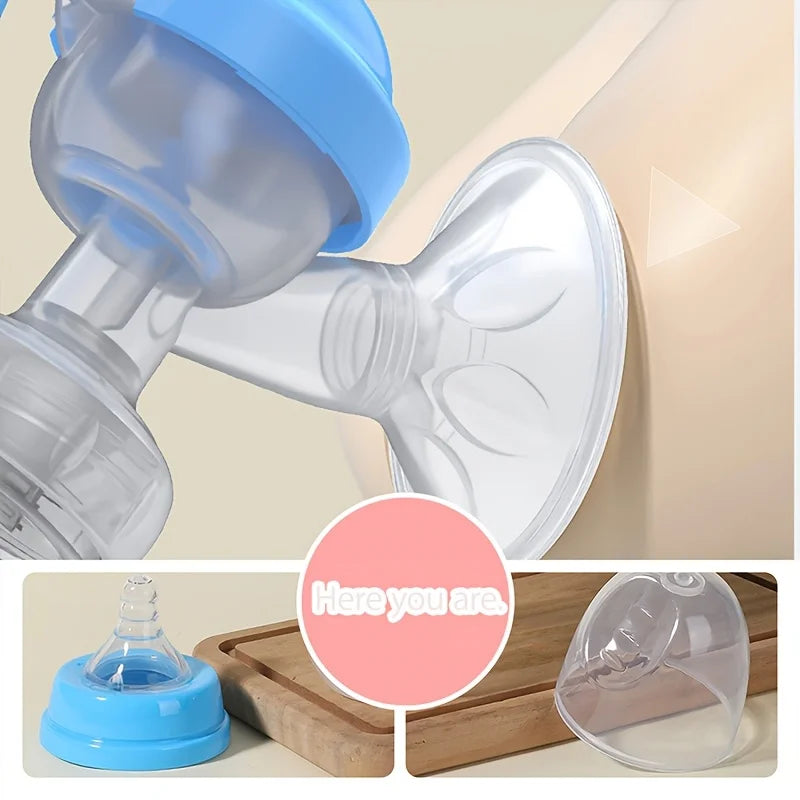 2pcs Bottle and Manual Breast Pump 2 in 1 With Scale&Diversion Trench, Soft Silicone Breastfeeding Pump Milk Saver, Safe