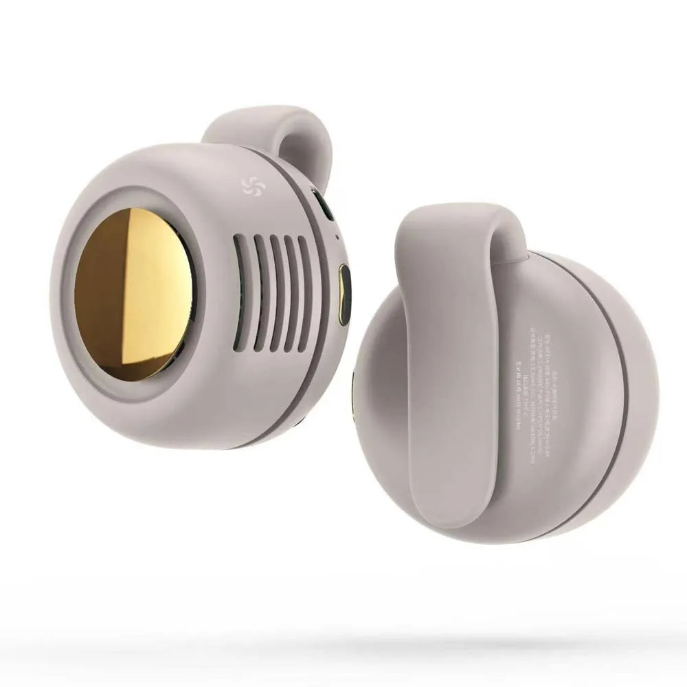 USB Rechargeable Clip-on Button Fan Multi-speed Adjustable Compact and Lightweight Hanging Waist Fan for 3.7V/900mAh