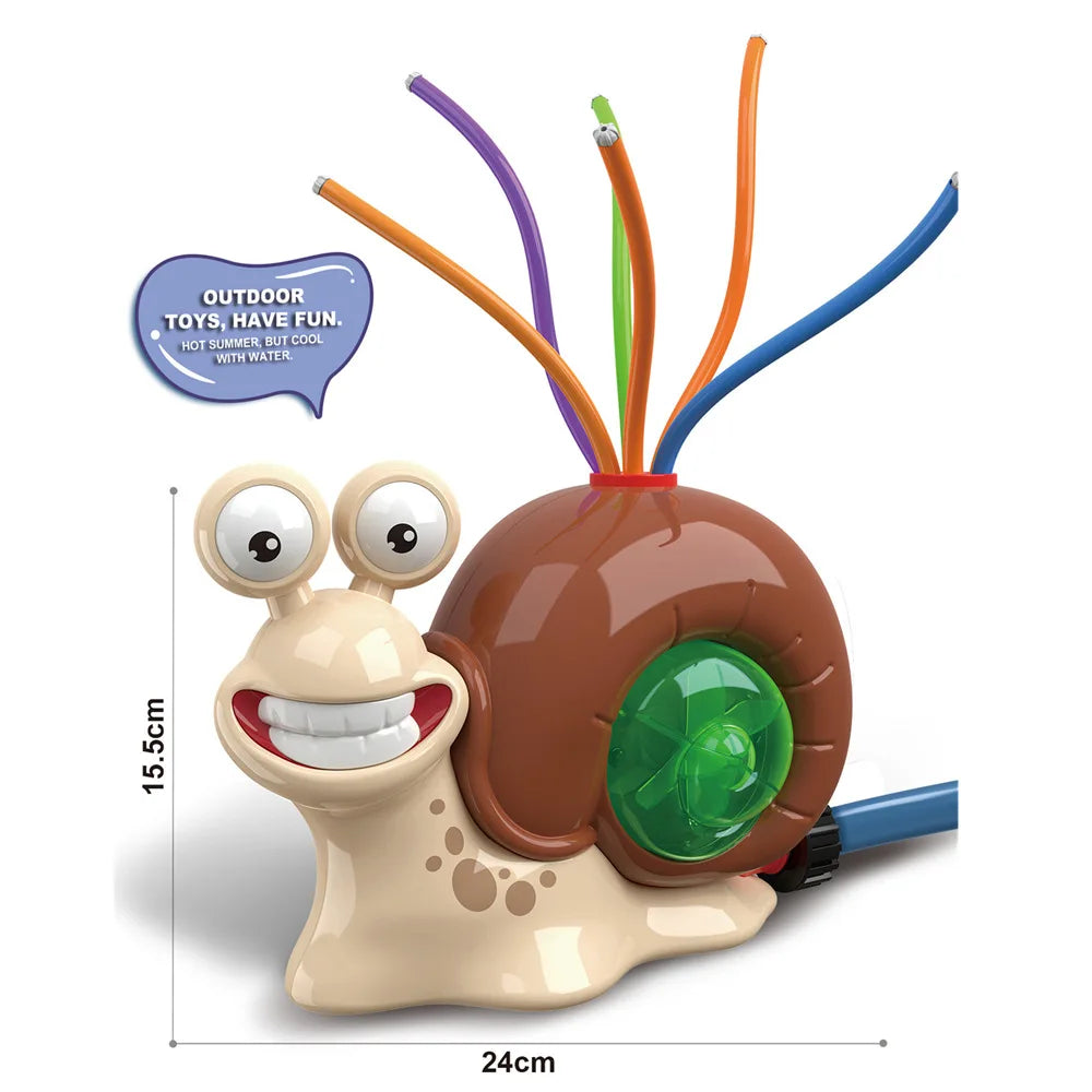 Snail Water Sprinkler Water Spray Toy Outdoor Backyard Garden Water Toys Summer Yard Cartoon Splash Sprinkler Toy for Kids