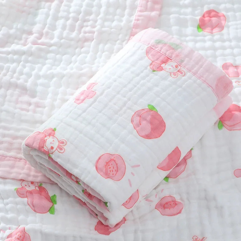 Baby Cotton Swaddle Blanket 6 Layer Thickened Gauze 110x110cm Model 6L Soft Breathable Newborn Infant