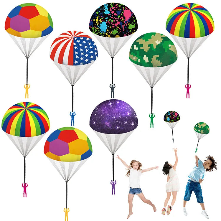 6pcs/lot Parachute Toy Outdoor Flying Parachute Hand Throw Army Man Flying Toys for Kids Outdoor Halloween Easter Christmas Toys
