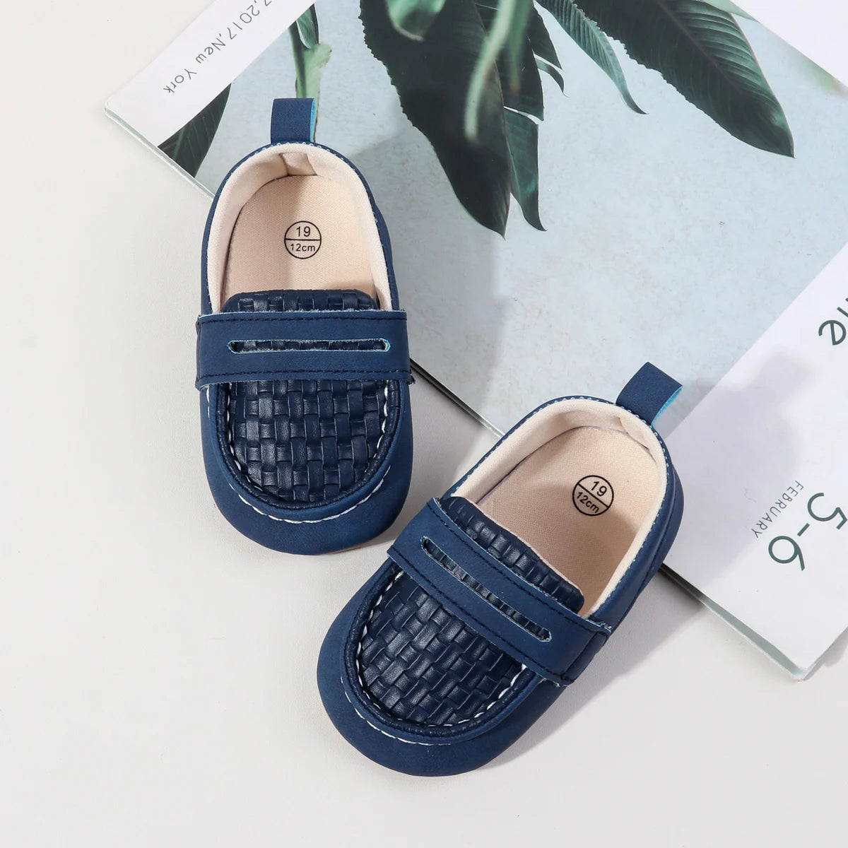 Baby Unisex Slip-on Toddler Shoes Spring And Autumn 0-18 Months Three Colors PU Leather And TPR Sole For Baby Boys And Girls