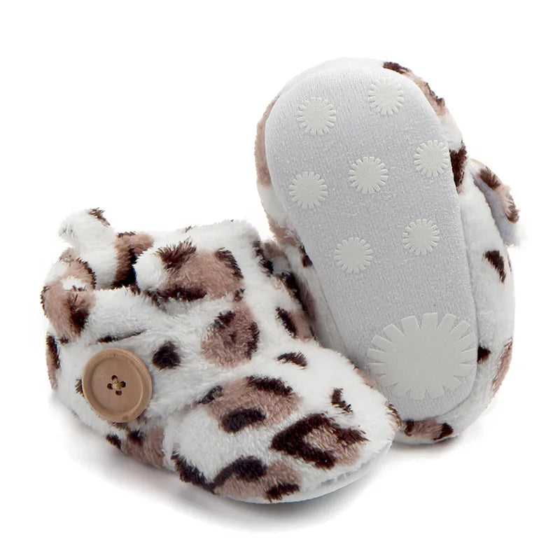 Cute Baby Girl Boy Casual Shoes Warm Plush Mutilcolor Lovely Soft Soled Walking Shoes Fashion Design Infant Shoes First Walkers