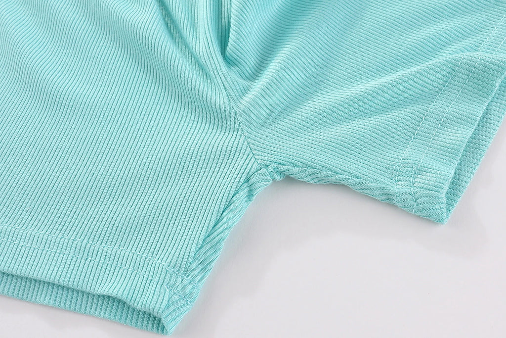2 PCS/Lot Short Sleeve Baby Unisex Clothing Set Solid Color Newborn Boy Girl Top+Pants Suits 0-24M Infant Clothes