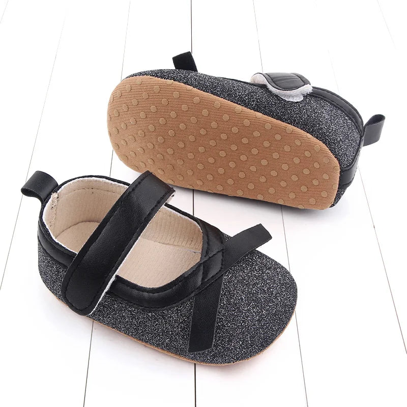 Hot Selling Spring And Autumn Baby Girls First Walking Toddler Shoes For 0-18M Baby Princess Shoes Fashion Design Soft Sole