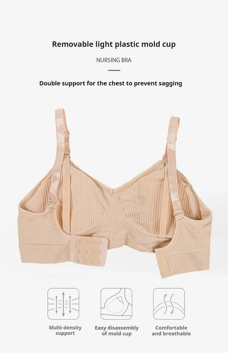 High Quality Plus Size Nursing Bra Breathable Women Breastfeeding Underwear Seamless Maternity Bra Push Up