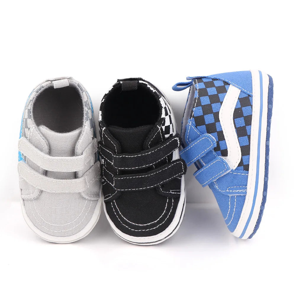 Baby Casual Shoes for Boy Spring Autumn Soft Soled Hook & Loop Fashion Design Comfortable Walking Sneakers Infant Shoes D2545