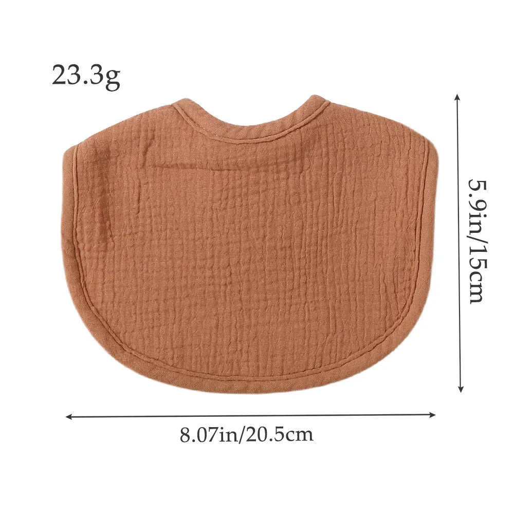 Random Color 6Pcs Cotton Thickening Soft Baby Adjustable Bibs Newborn Burp Cloths Bandana Scarf for Kids  Feeding  Baby Bips