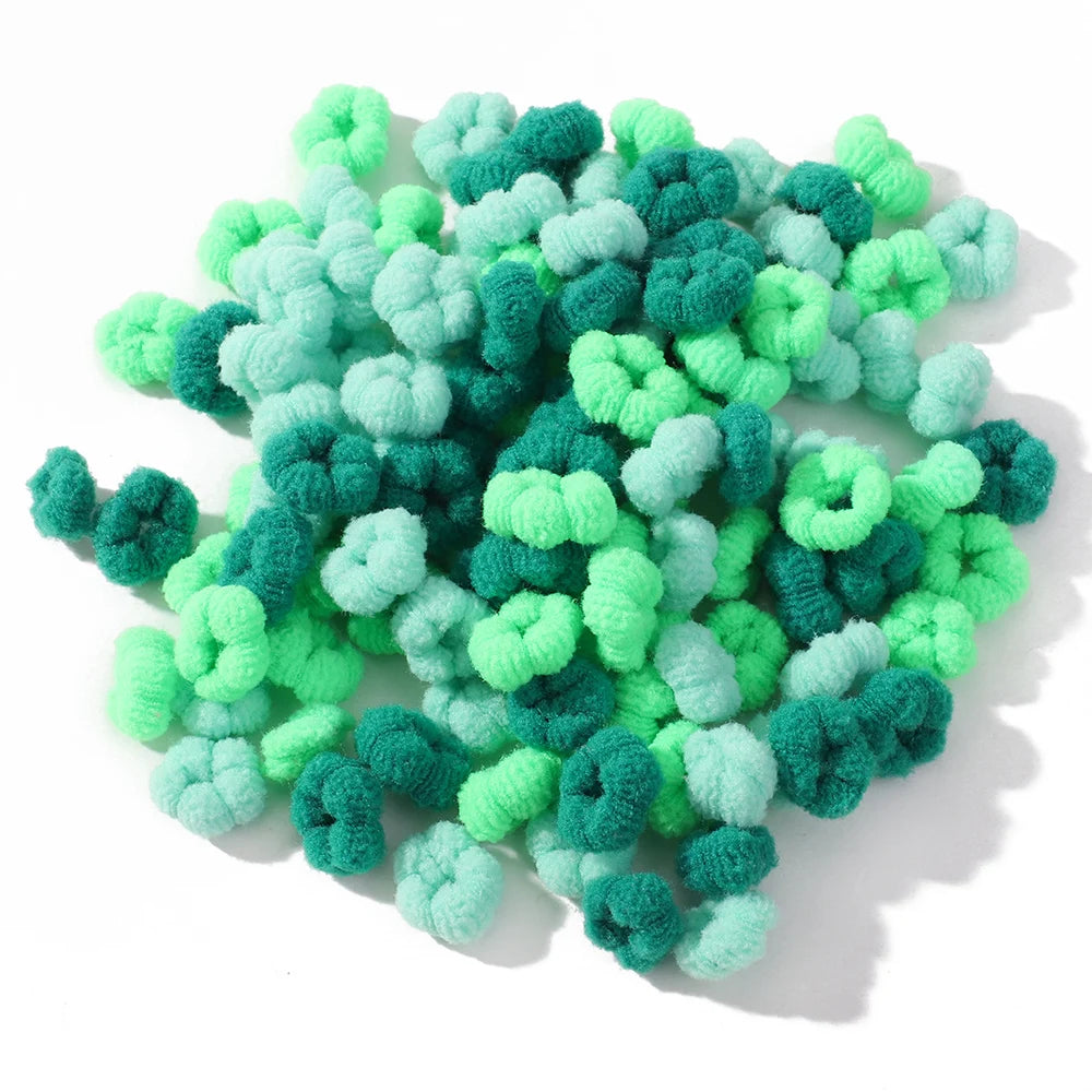 100Pcs Children Elastic Hair Bands Girls Colorful Hair Ties Ponytail Holder Rubber Bands Mini Scrunchie Kids Hair Accessories