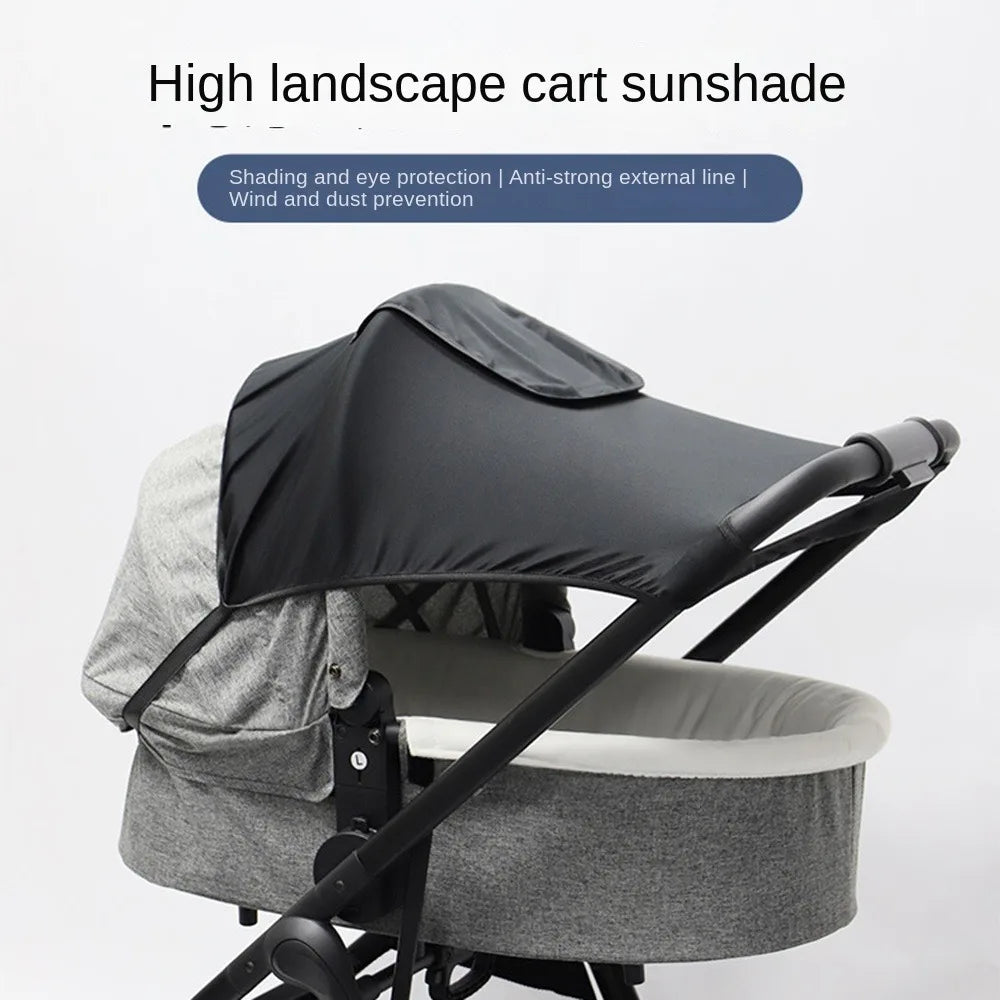 Extended Baby Stroller Sunshade Cover Sunscreen Breathable Baby Pram Canopy Lightweight Anti-UV Pushchair Visor