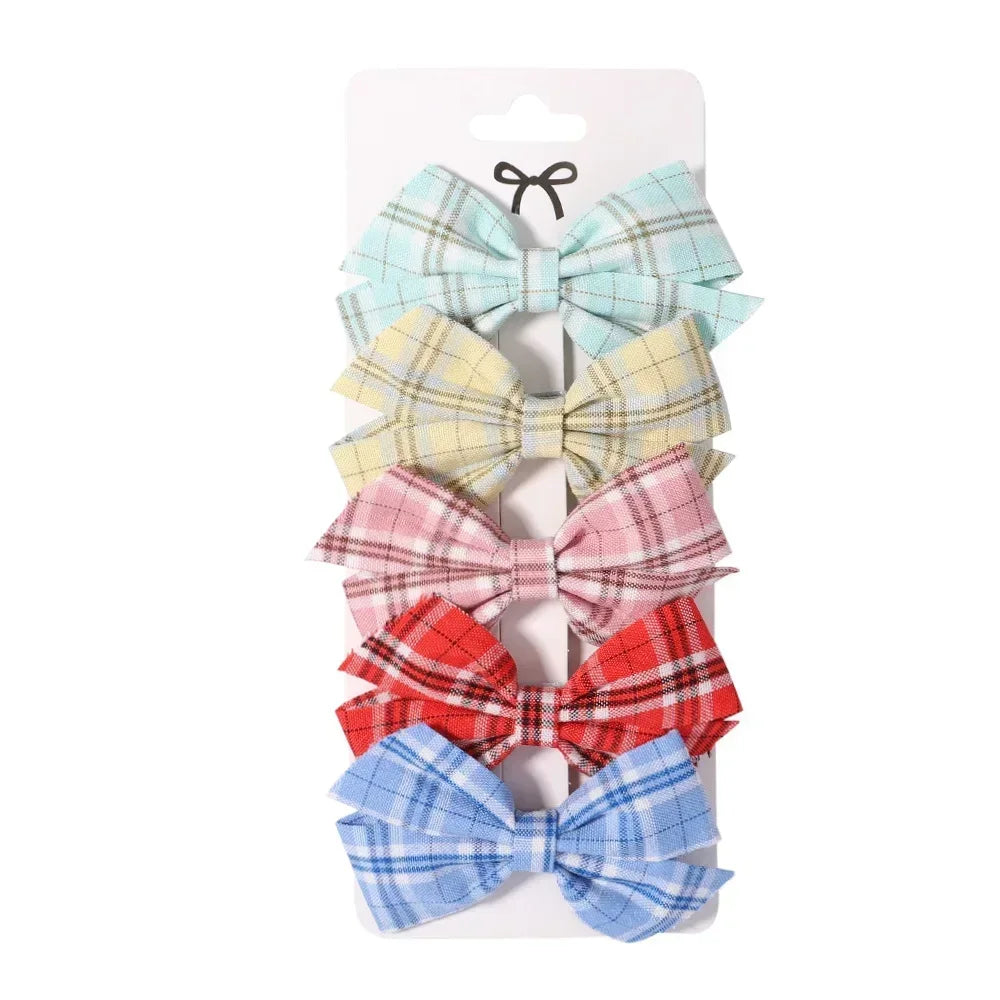 Mini Baby Girl Hair Clips Set 5Pcs Floral Bow Bunny Princess Hairpins for Toddler Girls