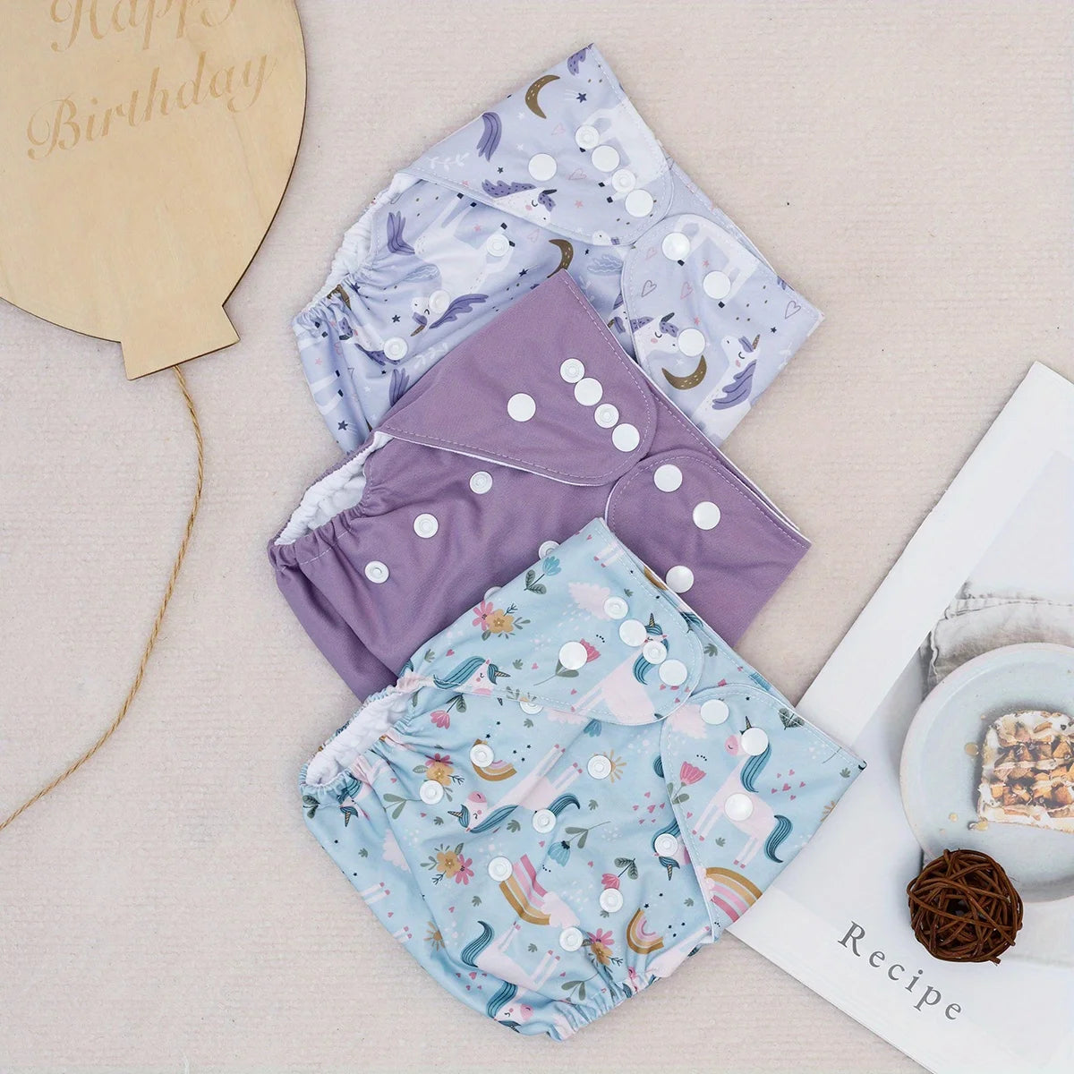Brandname Baby Waterproof Nappies Reusable Newborn Cloth Diaper Training Pants 3Pcs Pack For Boys And Girls