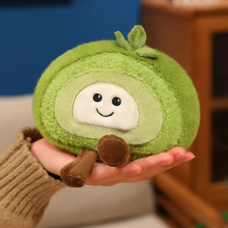 New Kawaii Smile Swiss Roll Plush Toys Soft Stuffed Cartoon Dessert Doll Delicate Mini Desktop Decor Lovely Gift To Girlfriend